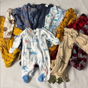 10 Assorted Baby Sleepers size 0 up to 6 months
